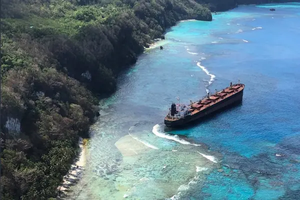MV Solomon Trader oil spill on Rennell Island, Solomon Islands.