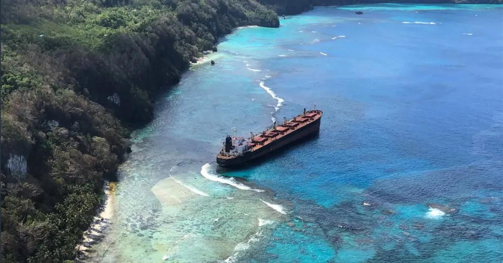 MV Solomon Trader oil spill on Rennell Island, Solomon Islands.