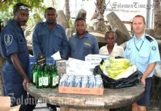 More than 54 Korean sleeve cigarettes, 1 carton of beer, 11 bottles of Soju drinks and 4 bottles of whisky were confiscated by Customs' officers.