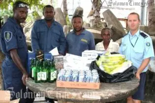 More than 54 Korean sleeve cigarettes, 1 carton of beer, 11 bottles of Soju drinks and 4 bottles of whisky were confiscated by Customs' officers.