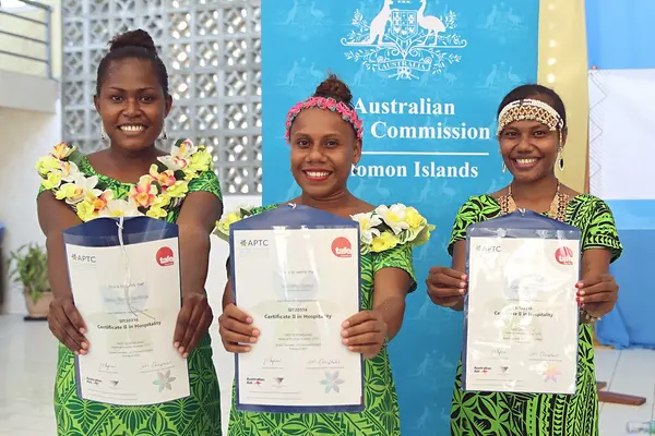 The graduates received qualifications in four different technical and vocational programs such as Hospitality, Team Leader Skill Set, Leadership and Management and International Skills Training (IST). 