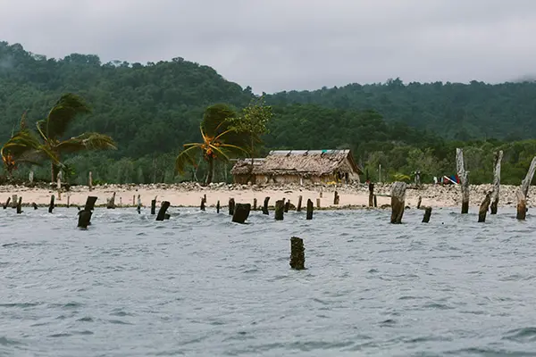 A graveyard of Homes in Walande, malaita Province, Solomon Islands.