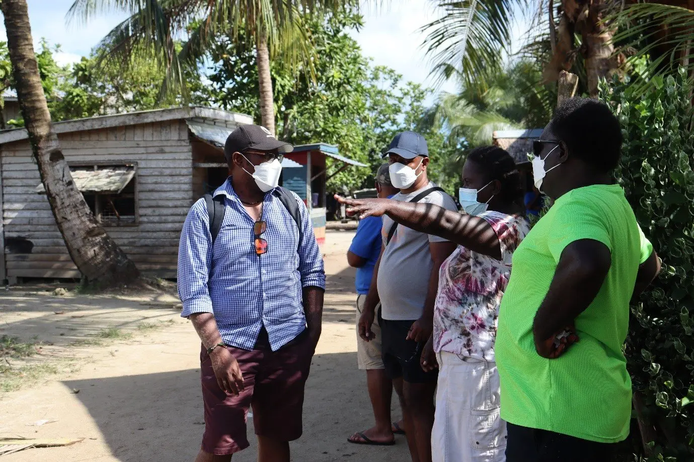 The Ministry of Health mission team and Wagina nurse, Ms. Beverly Sai.
