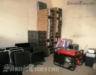 The items recovered included computer equipment such as screens (monitors), hard drives, modems and laptop computers.