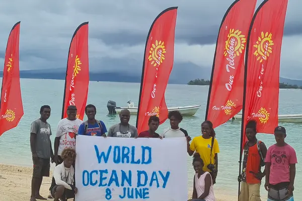 The four Solomon Islands companies and local Solomon Islands youths joined the global campaign via a beach and underwater clean up in the ocean around Munda.