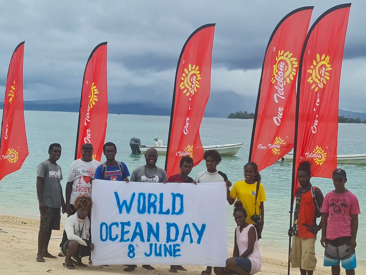 The four Solomon Islands companies and local Solomon Islands youths joined the global campaign via a beach and underwater clean up in the ocean around Munda.