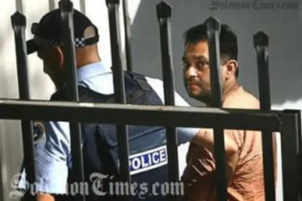 Julian Moti, during his arrest in Honiara.