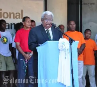 The  Speaker of Parliament and Chairman of the Electoral Commission, the Right Hon Sir Peter Kenilorea, officially opens Parliament Open Day 2009.