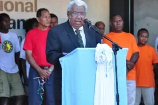 The  Speaker of Parliament and Chairman of the Electoral Commission, the Right Hon Sir Peter Kenilorea, officially opens Parliament Open Day 2009.