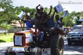 West Honiara supporters who are yet to hear who will represent them in Parliament.