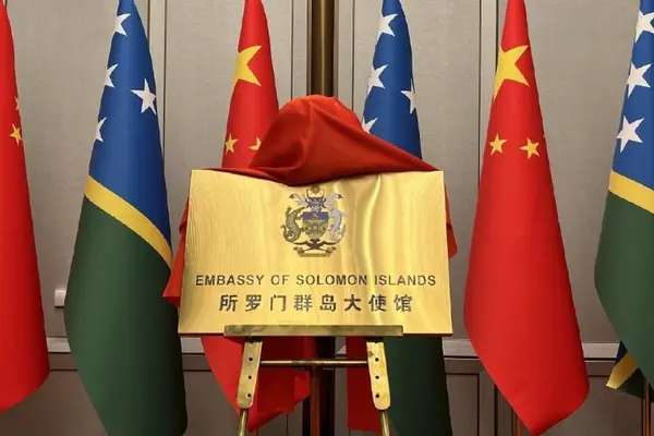 Prime Minister Manasseh Sogavare, who is on a week-long visit to China, joined Senior diplomat Wang Yi in inaugurating the embassy.