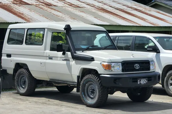 The New Toyota Land Cruiser now on its way to Malaita Province.