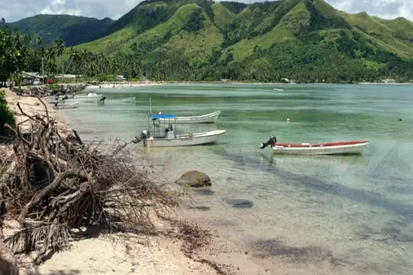 Kadavu, with an area of 411 square kilometres, is the fourth largest island in Fiji, and the largest island in the Kadavu Group, a volcanic archipelago consisting of Kadavu, Ono, Galoa and a number of smaller islands in the Great Astrolabe Reef.