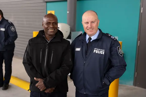 Chaplain Hall and Deputy Commissioner Neil Gaughan at the ACTP Traffic Centre Opening.