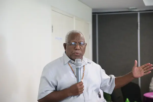 MP for Small Malaita Constituency Hon. Rick Hou delivering his comments on the draft CDF legislation.