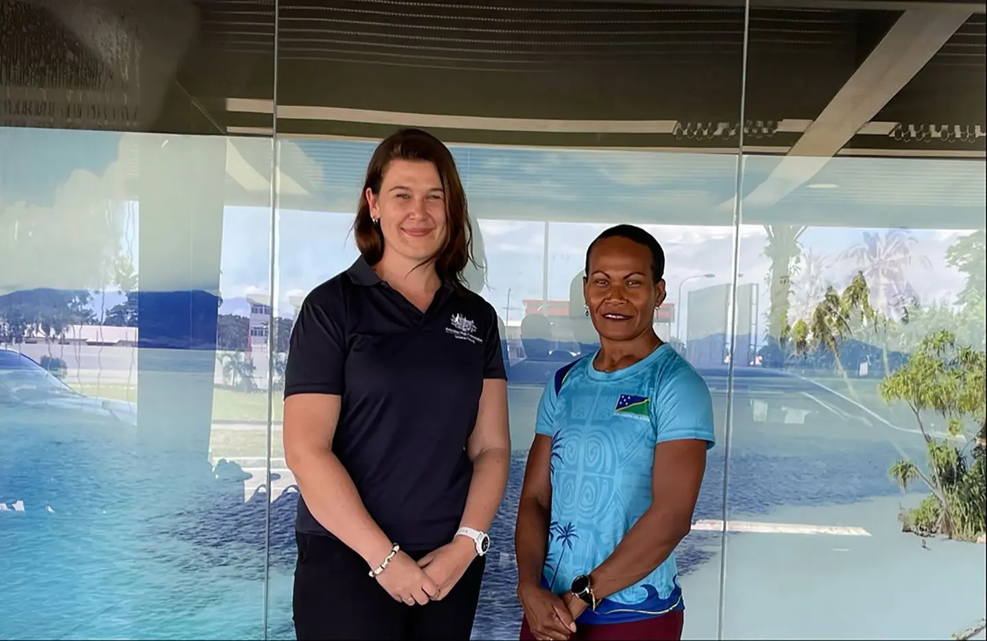 Australia's support for Jenly Wini (r) highlights the collaborative efforts between the two nations in promoting sports at all levels.