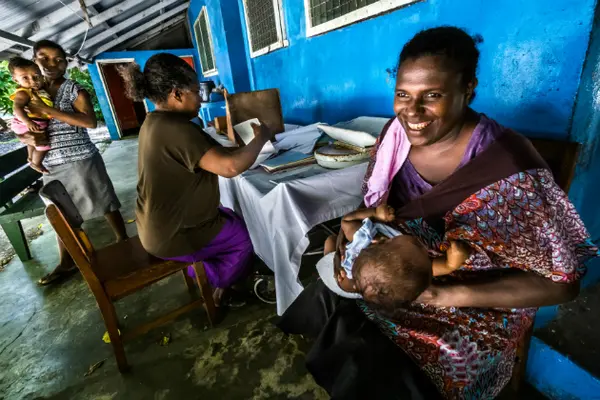 Judith Olivia had to travel from the remote village of Malatoha to the National Referral Hospital in the capital, Honiara.
