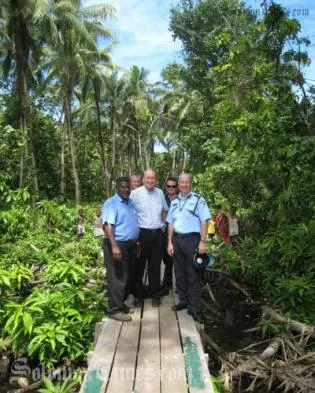 Special Coordinator Graeme Wilson (second left) and PPF Commander Wayne Buchhorn during the visit.