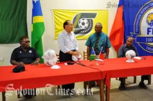 H.E George Chan, during the hand over yesterday.