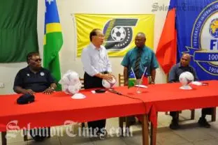 H.E George Chan, during the hand over yesterday.