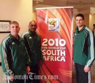 Matthew Taro at the FIFA referees headquarters for the 2010 World Cup.