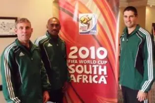 Matthew Taro at the FIFA referees headquarters for the 2010 World Cup.