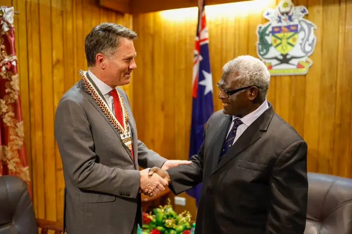 The Australian Deputy Prime Minister Richard Marles MP and Solomon Islands Prime Minister Sogavare, discussed the breadth and depth of the Solomon Islands-Australia partnership, and the importance of the Pacific family.