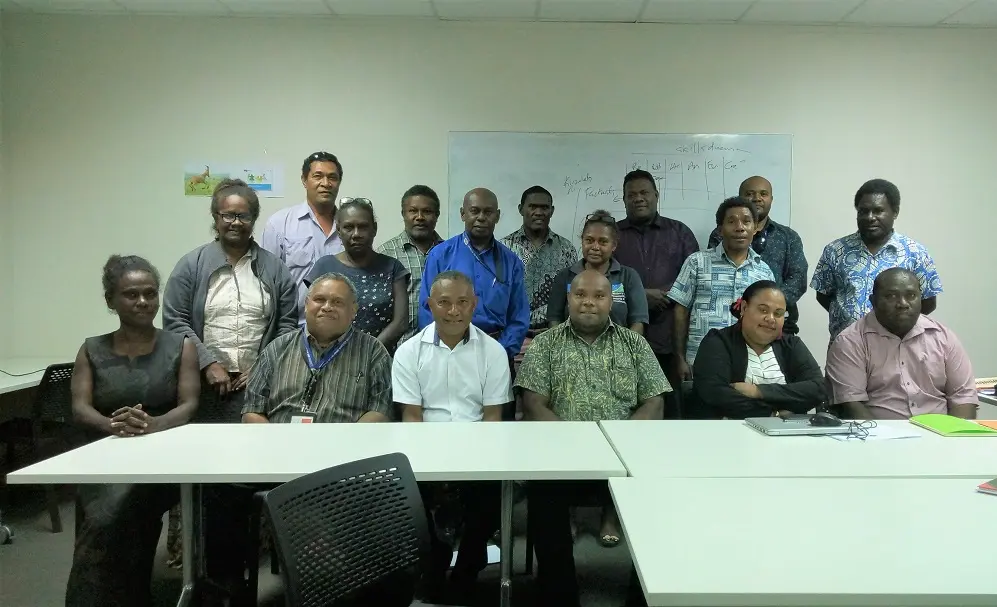 Senior Government Officials with the Permanent Secretary of the Ministry Education and Human Resources Department and Senior Ministry Officials.