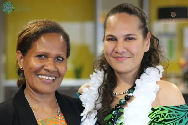 Lania, on the right with PCF Programme Development Manager Linda Kaua who also hails from the Solomon Islands.