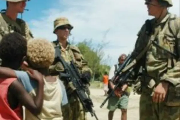 The Australian army with RAMSI in the early years, when the focus was peacekeeping.