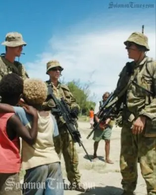 The Australian army with RAMSI in the early years, when the focus was peacekeeping.