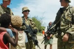 The Australian army with RAMSI in the early years, when the focus was peacekeeping.