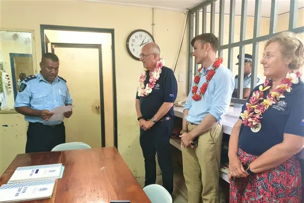 Inspector Leleina thanking the visiting team.