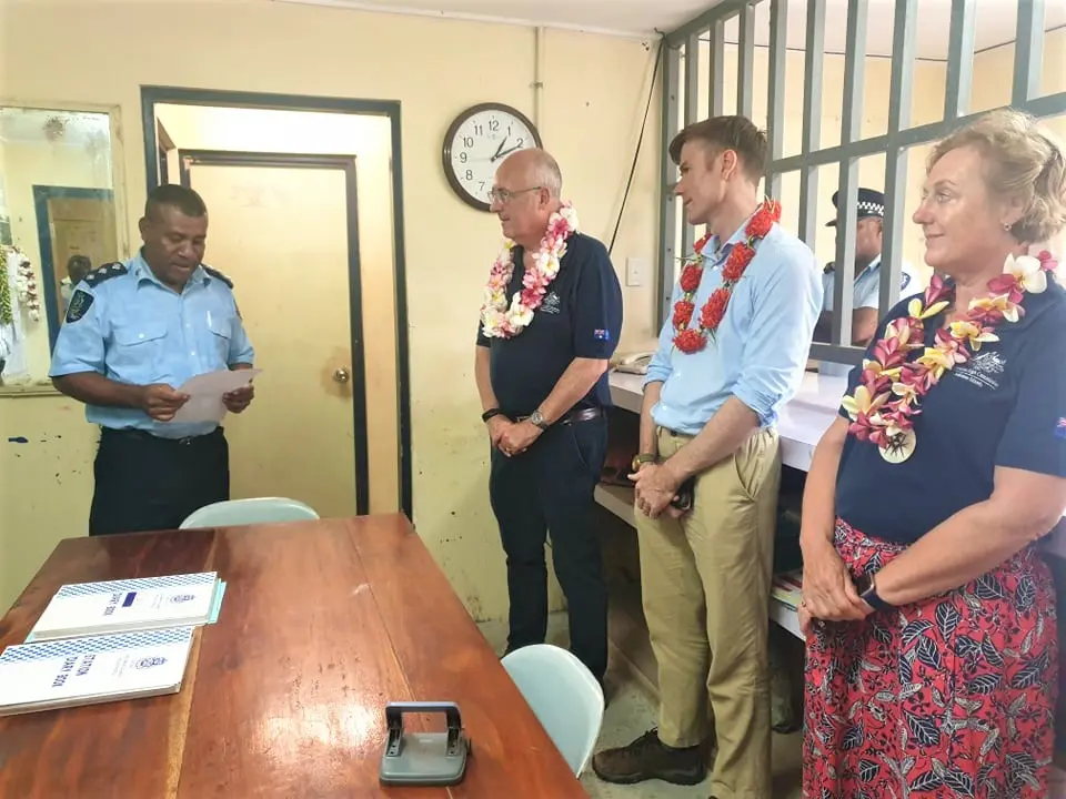 File photo: Inspector Leleina thanking the visiting team.
