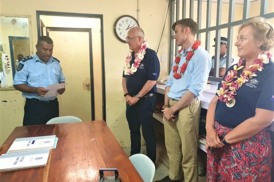 Inspector Leleina thanking the visiting team.