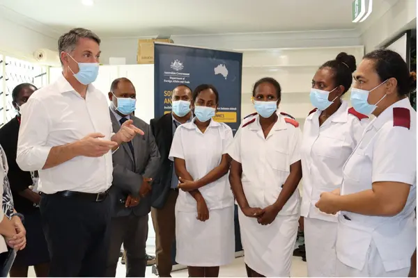 Deputy Prime Minister of Australia and Minister for Defence, Hon. Richard Marles during his visit to the High Dependency Unit at the National Hospital.
