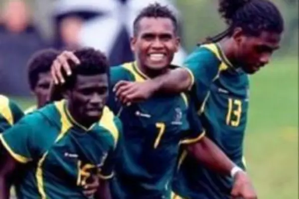 The Solomon Island players celebrate their shoot-out success (photo courtesy OFC).