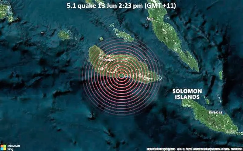 Based on early assessment no significant damage was caused by the quake, in Honiara or villages close to the epicenter.