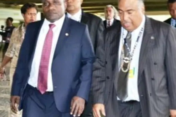 Prime Minister Lilo and the Solomon Islands Ambassador Beck, recently in Rio.