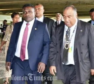 Prime Minister Lilo and the Solomon Islands Ambassador Beck, recently in Rio.