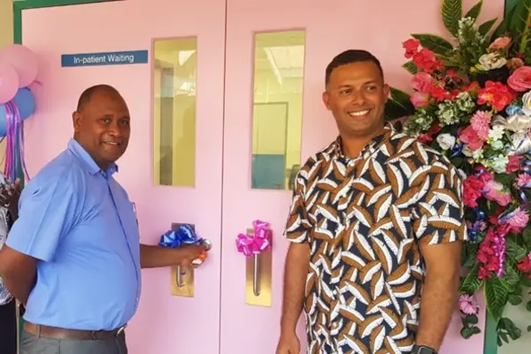 Health Minister Hon. Dr Culwick Togamana officially opens the CT scan building. Managing Director of Hatanga, Jay Bartlett, says it was a pleasure to have been given this assignment noting its importance towards the health of our people.