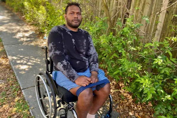 Solomon Islands resident Eric Vavaki was paralysed in a crash in Queensland but is facing deportation because he has no income or place to live.