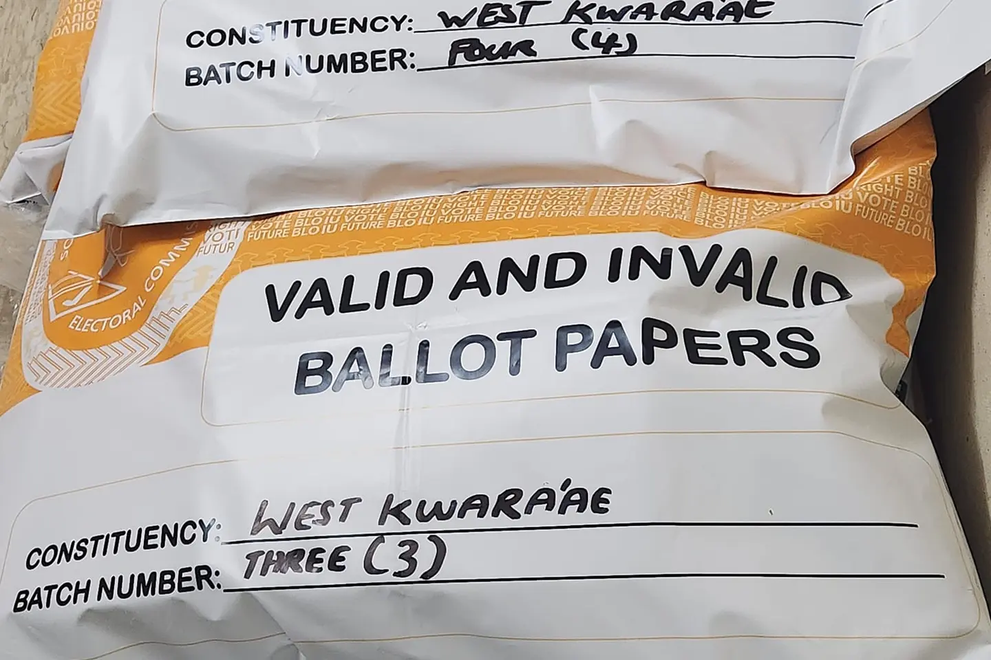 After the counting of all 7 batches of ballot papers, Mr. Tuasulia has been declared the winner of the West Kwara'ae Parliamentary seat.