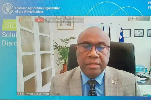 His Excellency Ambassador Mose presented a statement on behalf of the OACPS SIDS Forum which he chaired for the last 12 months.
