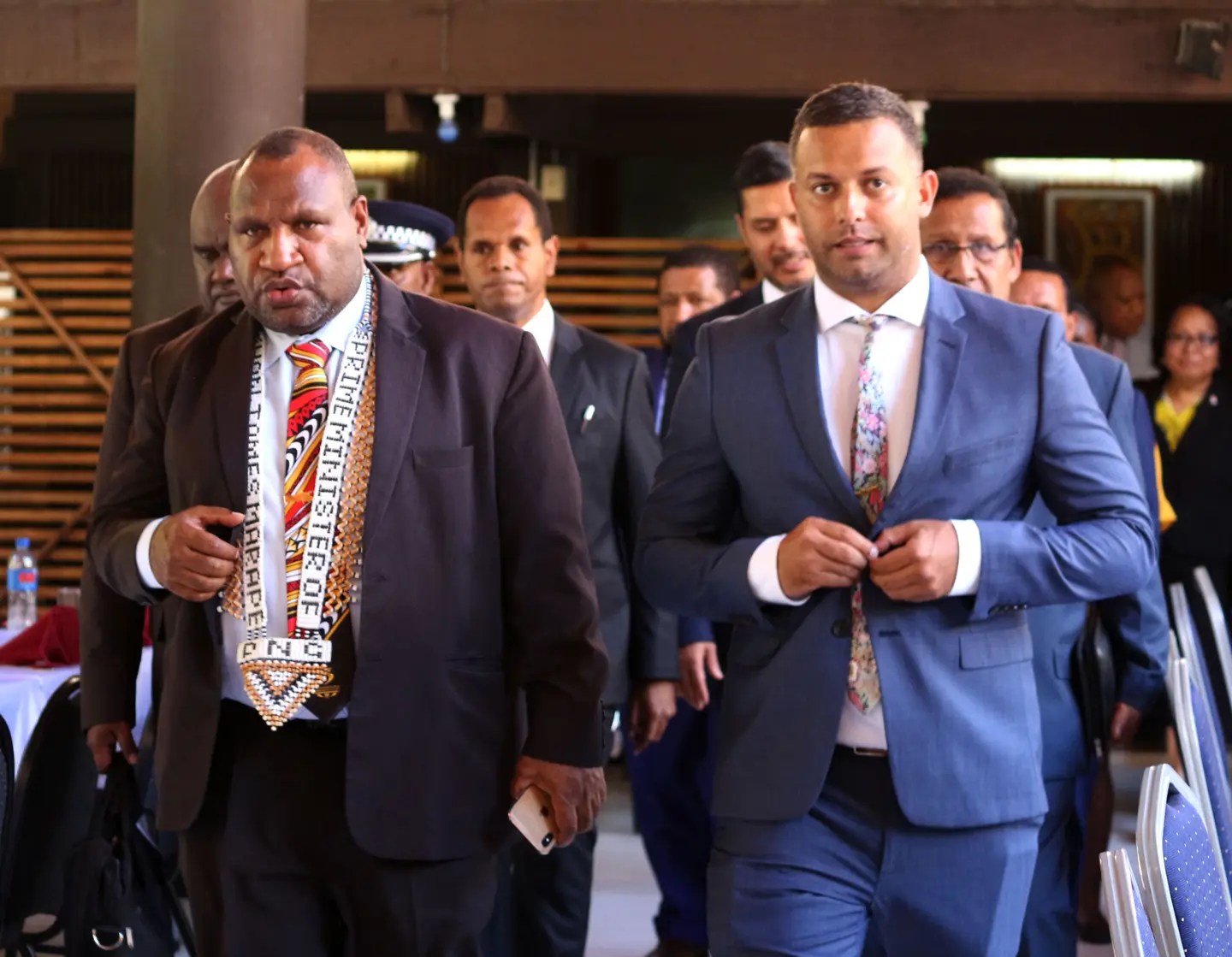Papua New Guinea (PNG) Prime Minister Hon James Marape and SICCI Chairman, Mr. Jay Bartlett.