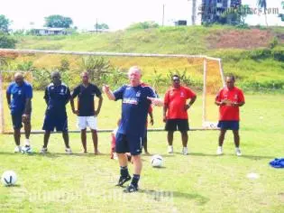 John Alpress, during the FA course which ended in a high note yesterday.