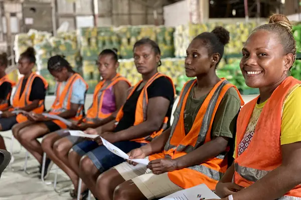 Representatives from SOLRIGHT Women Football Cup (WFC) who assisted with the OW booklets’ packing.