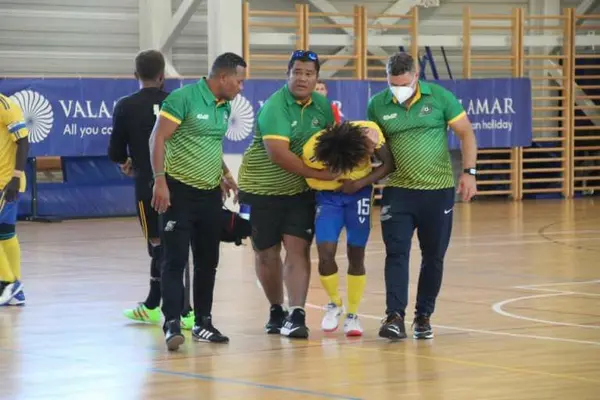 Raphael Lea’i was taken to the hospital after an injury against Italy.