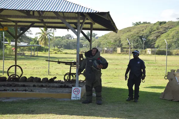 The delegation’s visit began at the EODD at Hells Point, where they were briefed on the department's increased capabilities in managing unexploded ordnance (UXO) threats.
