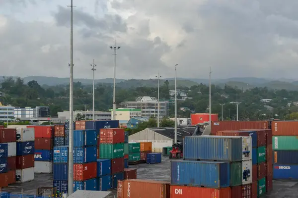 20 shipping containers containing medical supplies are at the wharf awaiting completion of clearance before transferring to the National Medical Store.